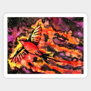 Vermillion Flycatcher Firecatcher Sticker